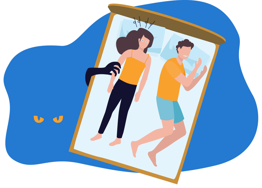 Woman with sleep paralysis